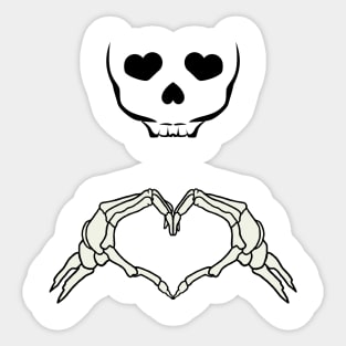 skeleton heart Sticker